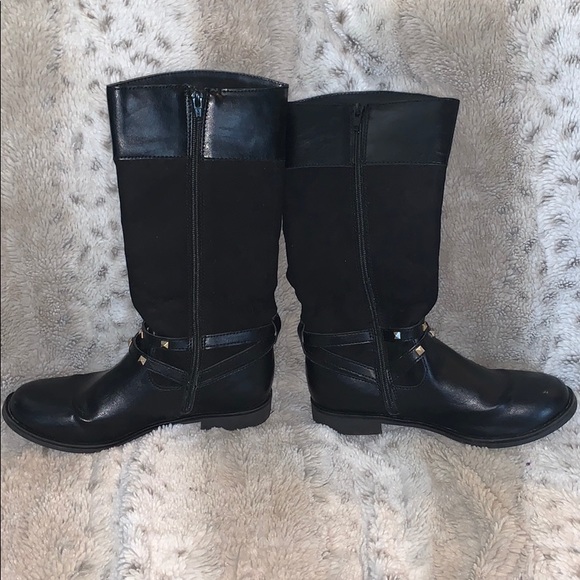 Children’s Place black high boots, sz 5 - Picture 2 of 3